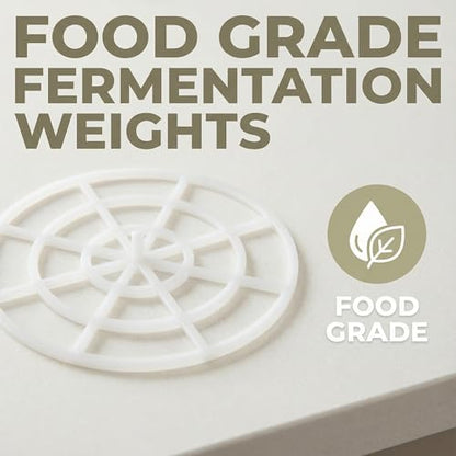 Garneck 15pcs Small Plastic Fermentation Weights for Wide Mouth Jars: 7.9cm Food-Safe Pickle Jar Press Mesh Pickling Weights for Kimchi, Sauerkraut, Pickles & Canning Supplies