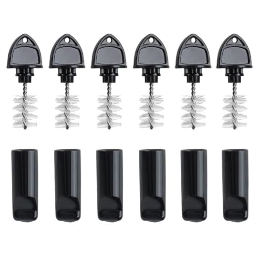 FERRODAY Draft Beer Tap Plug 12 Pieces Keg Faucet Tap Plug Brush Draft Beer Rubber Tap Soother Covers Beer Faucet Brush Plug Beer Faucet Tap Cleaning Plug - 6+6 Keg Faucet Brush Plugs for Keg Beer - size: 6+6 Black