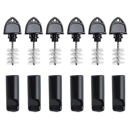 FERRODAY Draft Beer Tap Plug 12 Pieces Keg Faucet Tap Plug Brush Draft Beer Rubber Tap Soother Covers Beer Faucet Brush Plug Beer Faucet Tap Cleaning Plug - 6+6 Keg Faucet Brush Plugs for Keg Beer - size: 6+6 Black