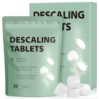 Descaling Tablets Descaler, 30 Count, Compatible with Momcozy, Baby Brezza Bottle Washer, Warmer, Sterilizer & Formula Maker, Descaler for Milk & Limescale Removal