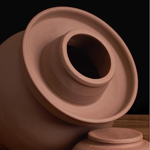 Natural Unglazed Ceramic Fermentation Crock Jar Kit,Sauerkraut Crock, Chinese Porcelain Pickle Jar with Water Seal Airlock Lid,Pickle Jar for Pickling Pickles 4Kg - size: 4Kg