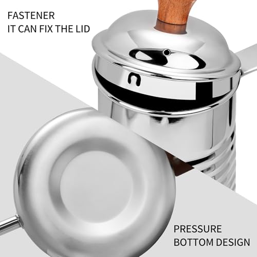 Small & Elegant Stainless Steel Gooseneck Kettle with Wooden Handle and Gift Box – 700ml (24oz) Pour Over Coffee & Tea, Precision Spout for Water Flow Control, Stainless Steel, Durable Polished Finish