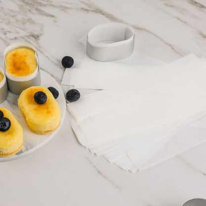 Cheese Mold and 200pcs Baking Tool Stainless Steel, Easy to Clean Creative Cake Mould to Keep Cheese in Shape Professional Cake Shop Baking Homemade Chocolate