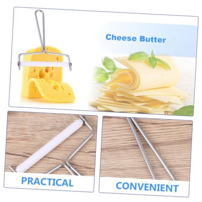 2pcs Stainless Steel Pastry Cutter Tool Cheese Knife for Kitchen Crinkle Slicer Multi Purpose Butter Scraper Easy Storage Design Efficient Cutting