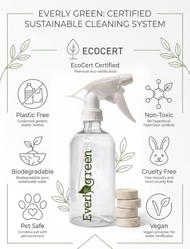 Eco Tabs Multi Surface Cleaner Concentrate – All Purpose Cleaner Concentrate Refill Kit Includes 4 All Purpose Cleaner Tablets + Multi Surface Cleaner Spray For Kitchen, Bathroom & Glass