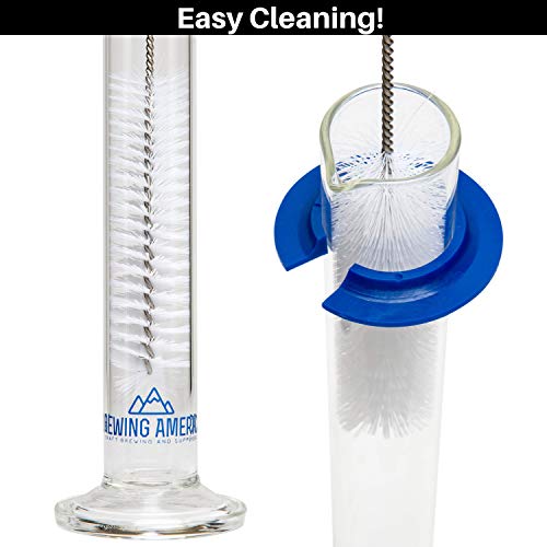 Thermo-Hydrometer ABV Tester Kit Triple Scale for Beer/Wine - Pro Series American-Made Specific Gravity Hydrometer with Thermometer Temperature Correction, N.I.S.T Traceable (KIT) - size: Kit