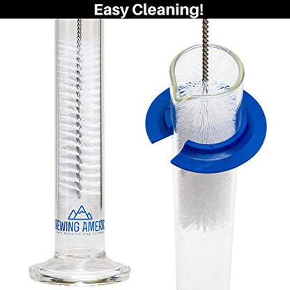 Thermo-Hydrometer ABV Tester Kit Triple Scale for Beer/Wine - Pro Series American-Made Specific Gravity Hydrometer with Thermometer Temperature Correction, N.I.S.T Traceable (KIT) - size: Kit