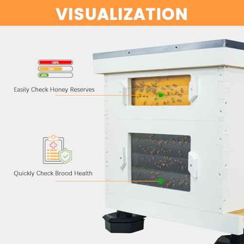 10 Frames Beehive Deep Brood Box and Medium Super Box Unassembled