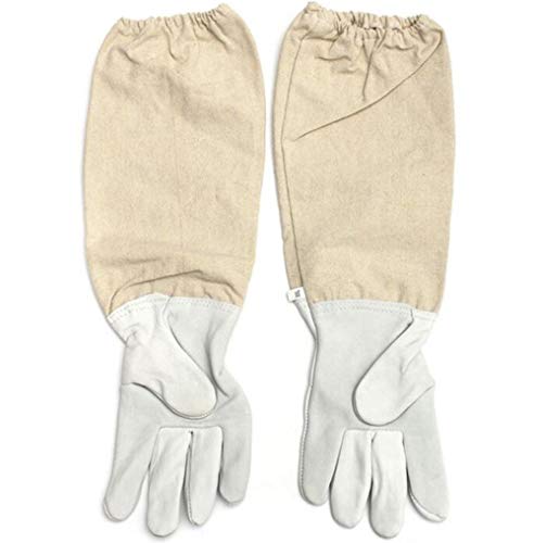 Beekeeper Professional Jumpsuit Suit Beekeeping Brown Space Suit with Self Supporting Veil for Bee Keepers Include Protective Gloves - size: XX-Large