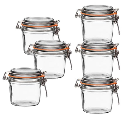 Le Parfait Super Terrine 350mL (12oz) Zero Waste Eco-Friendly Glass Storage Jars with Lids, Airtight, Oven & Freezer Safe, BPA-Free, Food Storage & Preserving, Made in France, 6PK - color: 350ml (Set/6)