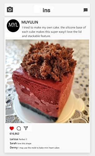 Large Square Silicone Molds, 2 Pack Cololate Cake Mould, 8-Cavity 1.97 Inch Cavities, Mousse Cake Brownie Truffle Candy Pop Truffle - color: 2 PACKS Large Candy Molds Z74
