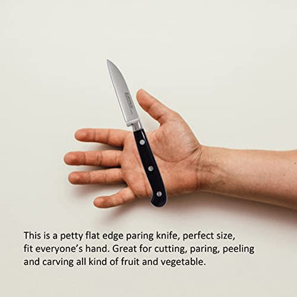 Paring Knife, MATTSTONE HILL 3.15" Small Kitchen Knife, Peeling Knife - German Steel, Triple Rivet Handle - size: 3.2"