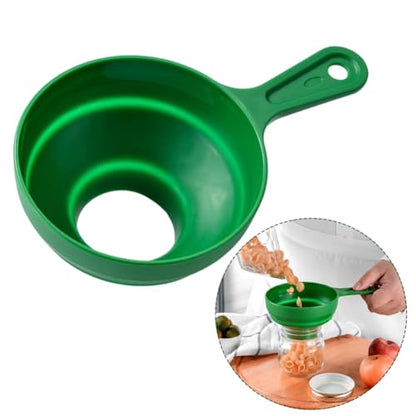 1PCS Wide Mouth Versatile Funnel,Canning Funnels for Kitchen Use Plastic Folding Funnel Telescopic Wide Mouth Large Canned Kitchen Filling Tools Green