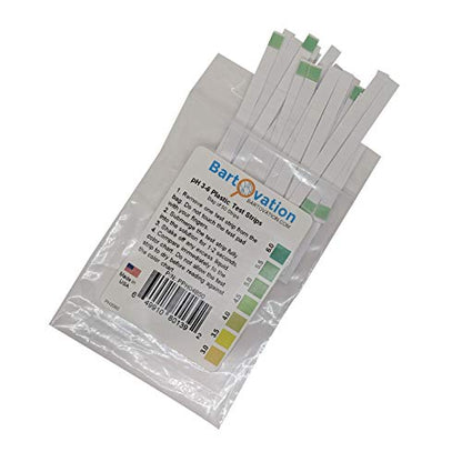 Bartovation pH 3-6 Short Range Test Strips, 50-Pack | Sushi Rice, Salsa, Kefir, made in USA