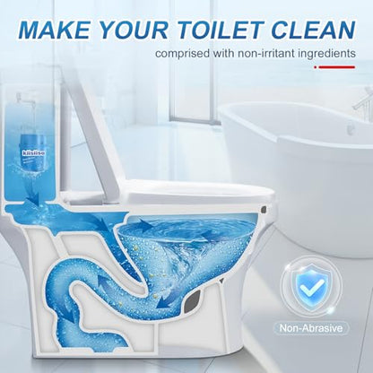 KIISIISO Toilet Bowl Cleaners 6 Bottles, Automatic Long-Lasting Toilet Bowl Cleaner Tablets in Bottle, for About 6 Months' Supply, Blue - size: 45 Ounce (Pack of 1)
