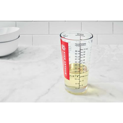 King Arthur Baking Company Mix N Measure Glass, Heavyweight Glass, Multi-Purpose Liquid and Dry Measuring Cup