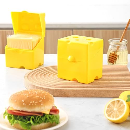 Cheese Storage Container, ABS Cheese Box with Lids, Airtight Fridge, Easy, Odor complimentary, Heat wear for Household