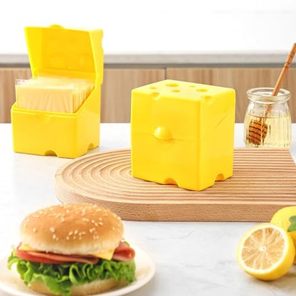 Cheese Storage Container, ABS Cheese Box with Lids, Airtight Fridge, Easy, Odor complimentary, Heat wear for Household