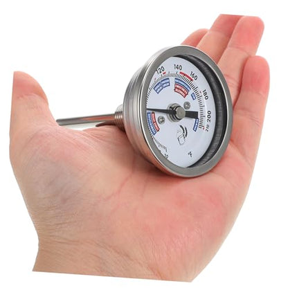 Stainless Steel Wine Thermometer High Precision Homebrew Kettle Thermometer for Brewing Grill Oven