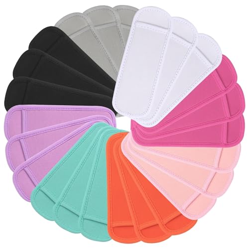 JANYUN 24 Pack Reusable Popsicle Bags Ice Pop Sleeves Antifreezing Sleeves (Multicolor) - color: Multicolor