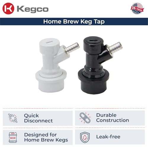 Kegco Single Faucet Ball Lock Home Brew CO2 Party Dispense Kit with Mini Regulator