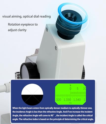 Abbe Refractometer WYA-2WAJ Monocular Refractometer Laboratory Optical Equipment for the Detection and Analysis of Sugar Chemical Industry Beverage Food