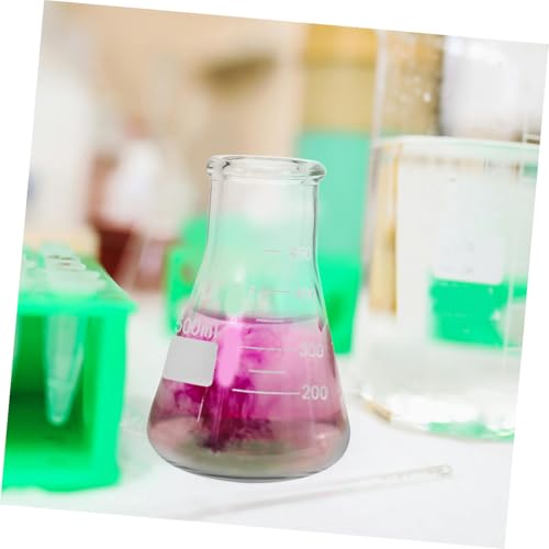 Cabilock 1set Laboratory Glassware Beaker Graduated Cylinder and Flask for Chemistry Experiments Accurate Measurements Borosilicate Glass for
