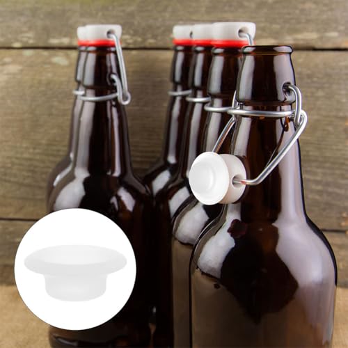 Luxshiny Swing Top Bottle Seal Gaskets 12 Pcs Beer Bottle Washers Replacement Rings for Leak Proof Seal Home Brewing Fermentation 0.98 X 0.98 X 0.27 in