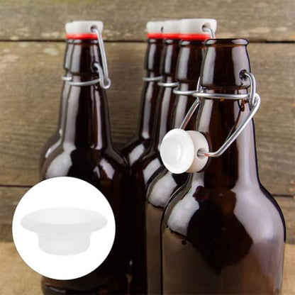 Luxshiny Swing Top Bottle Seal Gaskets 12 Pcs Beer Bottle Washers Replacement Rings for Leak Proof Seal Home Brewing Fermentation 0.98 X 0.98 X 0.27 in