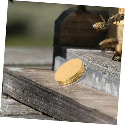 ibasenice 4pcs Beehive Entrance Water Feeder Station Easy to Install Beekeeping Tool for Hive Management and Multifunctional Design Protective Lid for Bee Watering