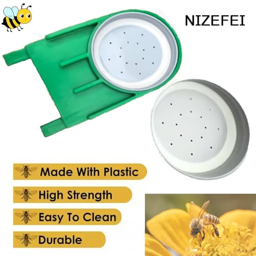 4 Pack Bee Entrance Feeder, Beekeeping Equipment for Feeding Mason Jars for Sugar Syrup Water