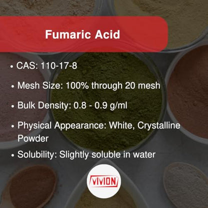 Fumaric Acid - 5 kg (11 lb) - FCC Food Grade Acidulant Powder - Preservative Sour Agent