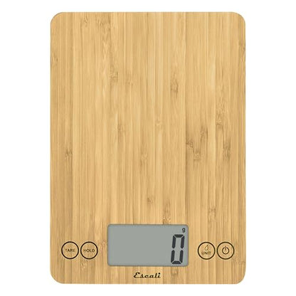 Escali Arti Digital Food Scale, Multi-Functional Kitchen Appliance, Precise Weight Measuring and Portion Control, Baking and Cooking Made Simple, Tempered Glass, Bamboo - color: Bamboo