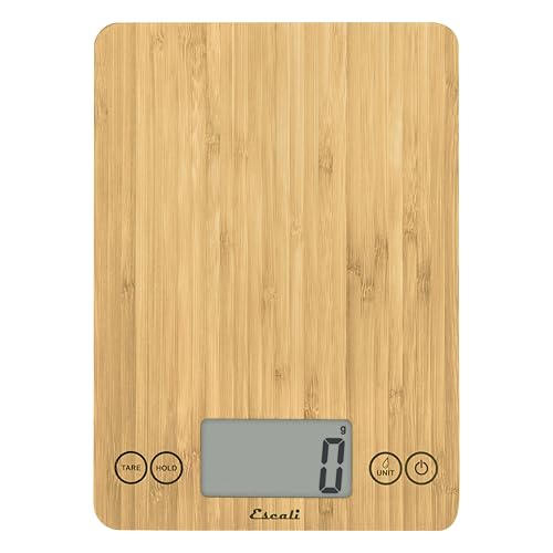 Escali Arti Digital Food Scale, Multi-Functional Kitchen Appliance, Precise Weight Measuring and Portion Control, Baking and Cooking Made Simple, Tempered Glass, Bamboo - color: Bamboo