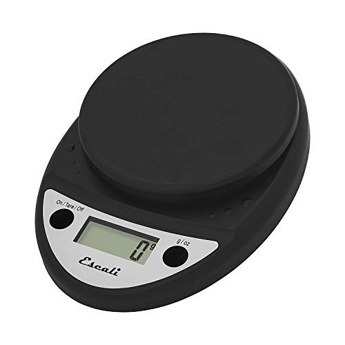 Escali Primo Digital Food Scale Multi-Functional Kitchen Scale and Baking Scale for Precise Weight Measuring and Portion Control, 8.5 x 6 x 1.5 inches, Black - color: Black