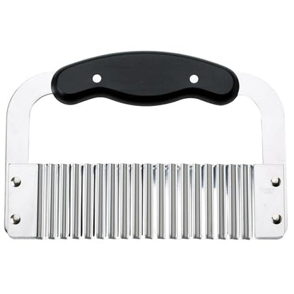 HIC Kitchen Crinkle-Cut Wave Slicer French Fry Vegetable Cutter, Stainless Steel Blade, For Waffle Fries Chips Decorative Vegetables Holiday Meal Prep And Baby-Led Weaning