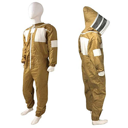 Clothes N Leather Gear Beekeeping Semi Ventilated Protection Beekeepers Suit with Fencing/FaceZipper Veil - size: XX-Large