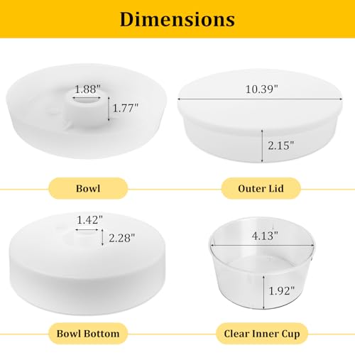 AOIT Rapid Bee Feeder for Outside Beekeepers Feeding-Round Hive Top Feeder, Beekeeping Supplies Bee Water Drinking Bowl for 8-or-10 Frame Hives, 2 Pack
