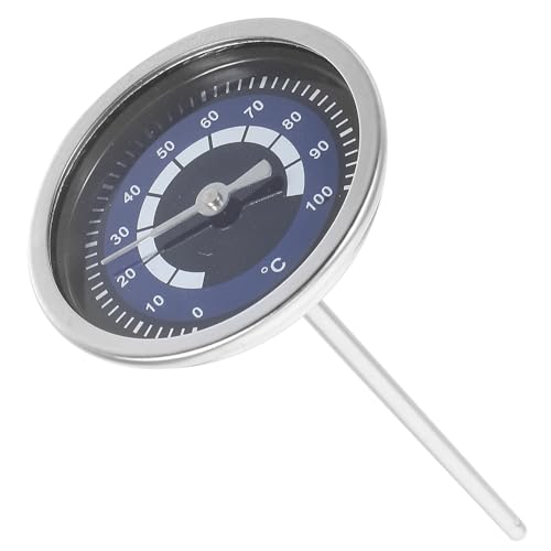 Stainless Steel Kettle Thermometer with Instant Read Probe, Cooking Temperature Gauge for Brewing and Barbecue, Easy Installation Design, Suitable for Stainless Steel Kettles