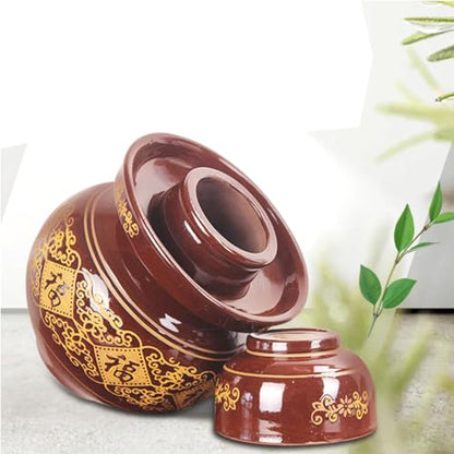 MRYBD Chinese Kimchi Jar Ceramic Fermenting Jar with Fermentation Lids, Fermenting Crock with Water Seal Airlock Lid, Ceramic Sealed Pickles Jar Fermentation Starter Kit 4Kg - size: 4Kg