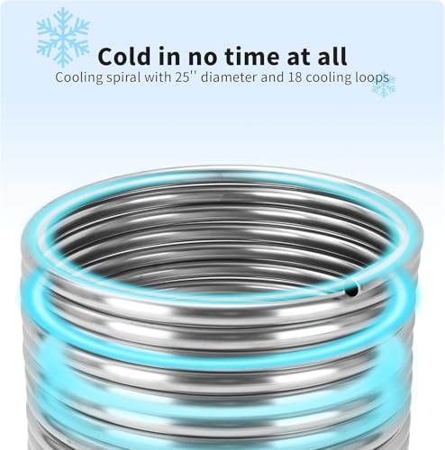 3/8" x 50Ft 304 Stainless Steel Tubing Coil, Immerson Tubing Coil for Ice Bath Wort Chiller, Beer Brewing, Welded Stainless Steel Tube for DIY Projects (5/16" x 50Ft) - size: 5/16" x 50Ft