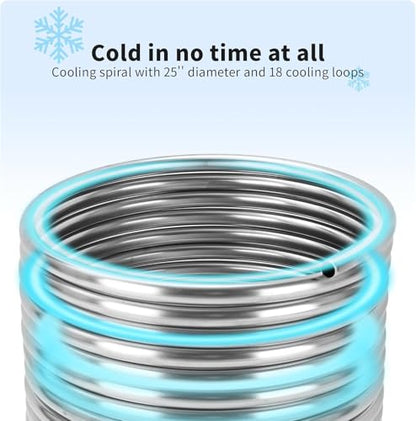 3/8" x 50Ft 304 Stainless Steel Tubing Coil, Immerson Tubing Coil for Ice Bath Wort Chiller, Beer Brewing, Welded Stainless Steel Tube for DIY Projects (5/16" x 50Ft) - size: 5/16" x 50Ft