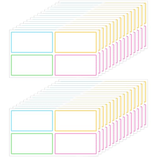 120 Pcs Dry Erase Stickers Reusable Waterproof Dry Erase Labels Stickers for Food Containers 2.4"X 1.2" Easy-Peel Removable Sticky Notes for Whiteboard Food Containers Storage Bin