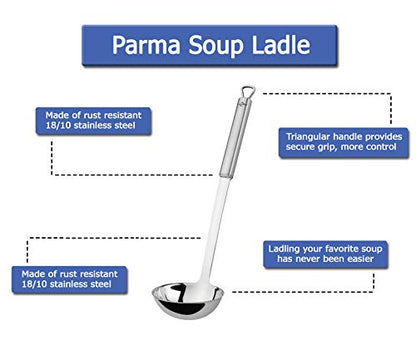Küchenprofi Soup Ladle - 12.5-Inch Silver - Stainless Steel Kitchen Utensil & Serving Spoon for Soup, Sauce & Gravy - style: Soup Ladle