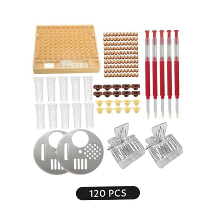 Beekeeping Supplies Kit, Plastic Queen Rearing System with Grafting Tool, Cell Cups, and Beehive Accessories for Hive Management Beekeeping Supplies, Bee Keeping Starter Kit, Grafting Tool..