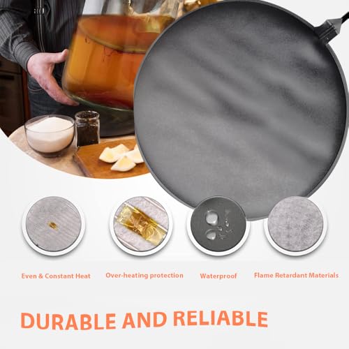 Brewing Heat Pad Sourdough Proofing Heat Mat with Temperature Controller Auto Off Timer for Home Beer Brewing Kombucha Yogurt Kefir Fermentation Sourdough Bread Proofing (With Controller, 2 Pack) - color: 2 Pack