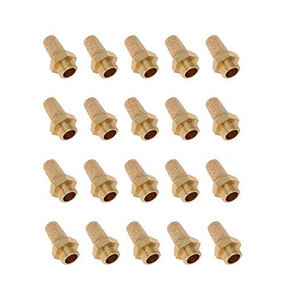 Othmro 20pcs Brass Hex Socket Pipe Fitting, Female Thread Hose Adapter Connector Fit for 0.37" Tubes Pipe Plug Fitting Assortment Set for Garden Pipe Pneumatic Solenoid Valve Gold - size: 20pcs 9.5mm/0.37"