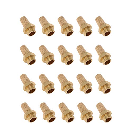 Othmro 20pcs Brass Hex Socket Pipe Fitting, Female Thread Hose Adapter Connector Fit for 0.37" Tubes Pipe Plug Fitting Assortment Set for Garden Pipe Pneumatic Solenoid Valve Gold - size: 20pcs 9.5mm/0.37"