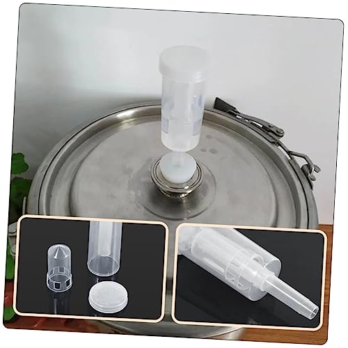 STOBAZA Plastic One-Way Valve for Home Brewing 3 Sets of Non-Return Exhaust Valves for Wine and Beer Fermentation for Kitchen Use