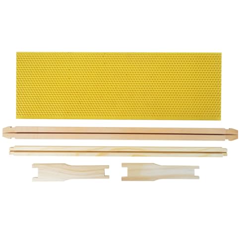Medium Beehive Frames with Wax Foundations 10 Pack Beeswax Coated Foundations 6-1/4-Inch Beekeeping Supplies - size: 10 Pack Medium Beehive Frames